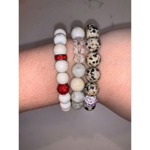 Triple beaded bracelet set